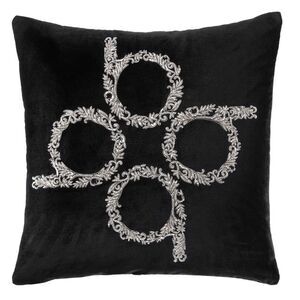 Sferra Terni Decorative Pillow Black/Silver - NWT $395